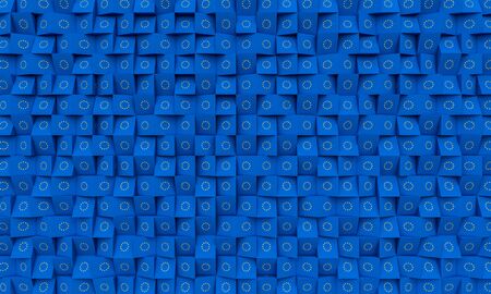 3d poly geometric background europe flag textureの写真素材