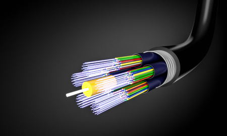 optical fibre cable background 3d rendering image