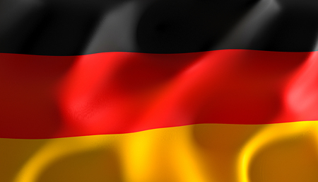 3d image render of a flag of germany