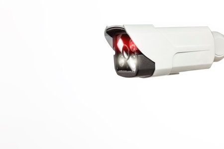 image of a surveillance camera with wireless and infrared technology for night vision.