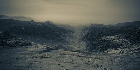 desert landscape in rural Jordan. Nobody around.
