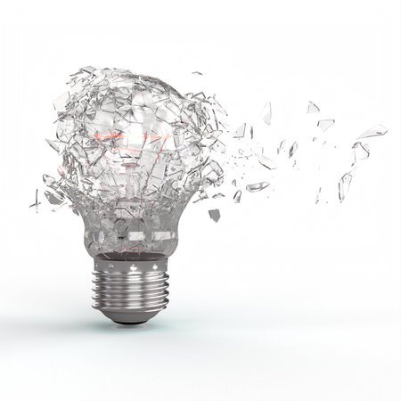 explosion of a tungsten filament electric light bulb. 3d renderの写真素材