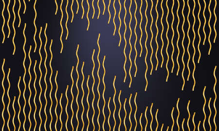 twisted gold metallic threads on a dark background. 3d render