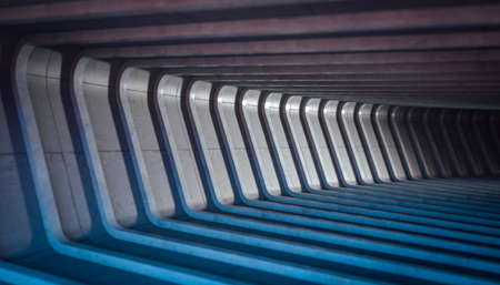 modern background in carbon fiber texture horizontal format. 3d renderの写真素材