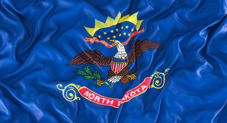 flag of the us state of north dakota. 3d renderの写真素材