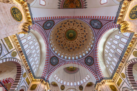 SULEYMANIYE MOSQUE in istanbul, detail of the dome
