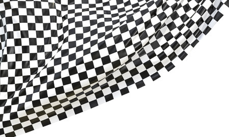 checkered flag isolated on white background. 3d renderの写真素材