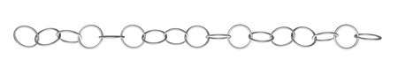isolated steel chain on a white background. 3d renderの写真素材