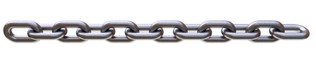 iron chain isolated on white background. 3d renderの写真素材