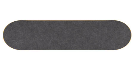 wooden skateboard top view isolated on white. 3d renderの写真素材