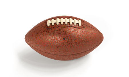 American leather football ball on a white background. 3d renderの写真素材