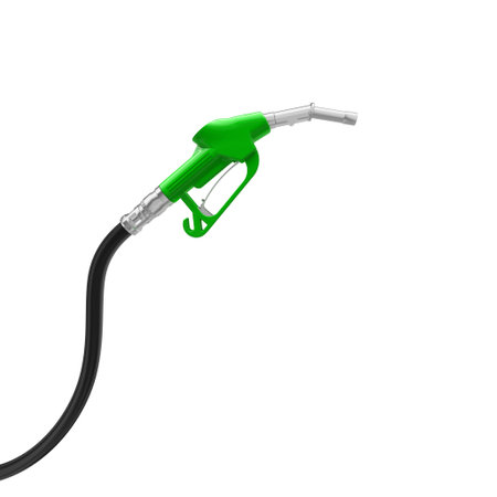3d render petrol pump isolated on whiteの写真素材
