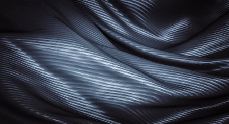 3d render carbon fiber wave backgroundの写真素材