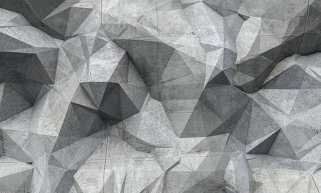 concrete geometric 3d render backgroundの写真素材