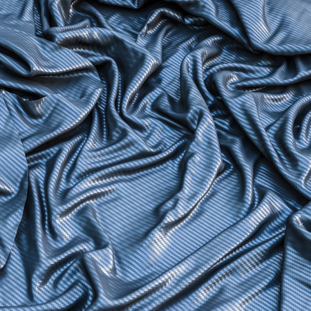 3d rendered background of carbon fiber with folds and wrinklesの写真素材