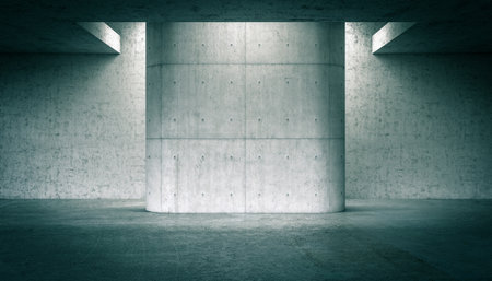 abstract interior of a concrete structure. 3d renderの写真素材