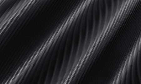 Dark carbon fiber surface waves, 3d modern backdropの写真素材