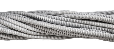 Thick steel cable weaving on transparent background 3dの写真素材