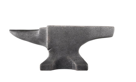 Heavy metal anvil standing on transparent background 3dの写真素材