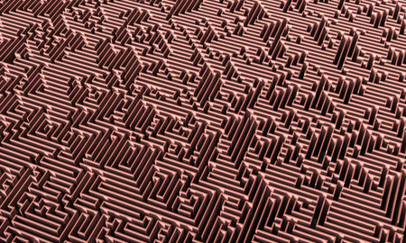 3d maze pattern forming a labyrinth