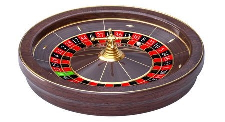 Roulette wheel 3d isolated backgroundの写真素材