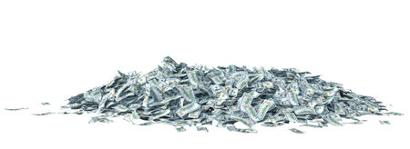 Us 3d dollar banknotes transparent backgroundの写真素材