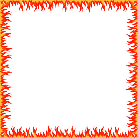 Fire frame Border tribal style hand drawn abstractのイラスト素材