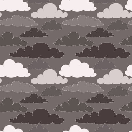 sky with clouds cartoon style background, seamless pattern. design for children products, cards, bannersのイラスト素材