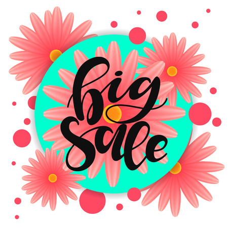 Big Sale Flyer, Sale Banner, Sale Poster, Discount Offer, Sale Vector Illustration with creative abstract design in memphis style.のイラスト素材