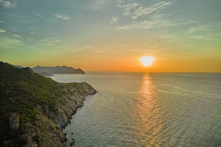 Sunrise at Hang Rai, Ninh Thuan Province, Vietnamの写真素材