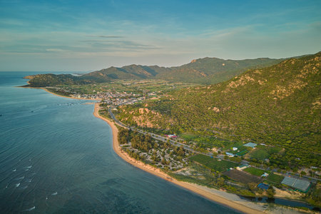 Sunrise at Hang Rai, Ninh Thuan Province, Vietnamの写真素材