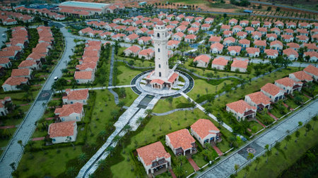 June 18, 2022: the scene of the 5-star centara mirage resort in Mui Ne in Phan Thiet city, Binh Thuan province, Vietnamのeditorial素材
