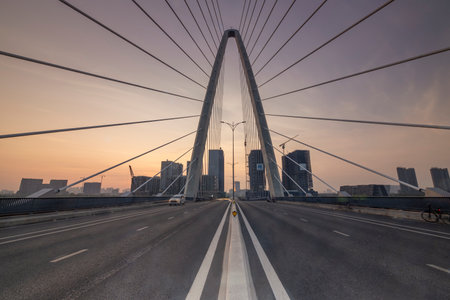 February 8, 2023: Ba Son Bridge connects District 2 and District 1 of HCMC, Vietnamのeditorial素材