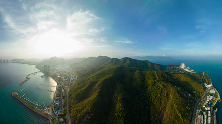 Scenery of Luong Son Pass in Nha Trang City, Vietnamの写真素材