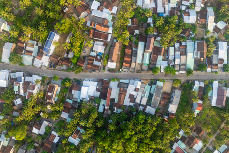 Scenery of Phu Yen province, Vietnam in the morningの写真素材