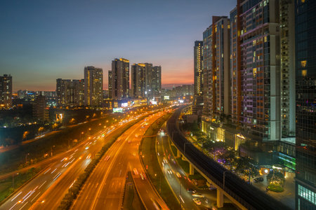 April 23, 2023: panoramic view of the eastern gateway of Ho Chi Minh City, Vietnam