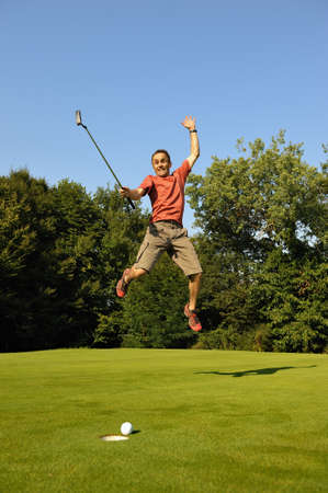 A happy golferの写真素材