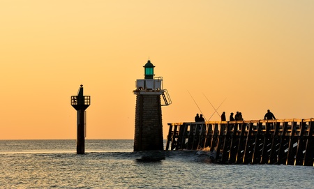 Lighthouse Capbreton in South West Franceの写真素材