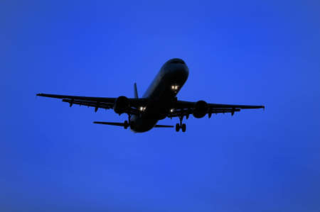 big aircraft preparing to landの写真素材