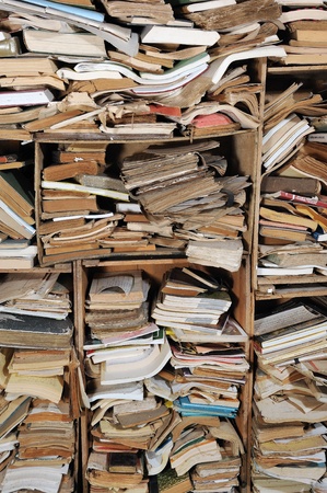 a pile of old booksの写真素材