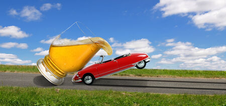 the danger of drinking and drivingの写真素材