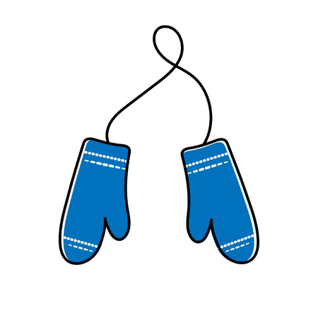 Winter mittens icon in vintage colors.のイラスト素材