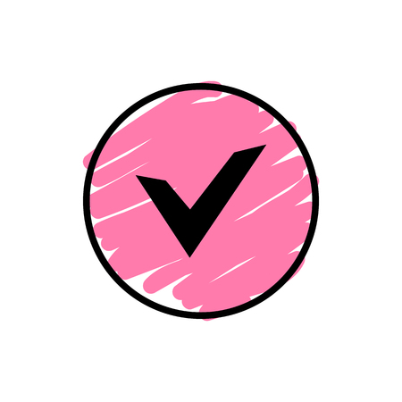 Chek, ok button iconのイラスト素材