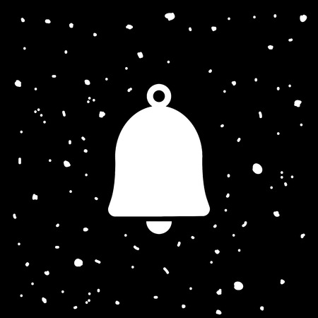 Bell icon vector illustration on the black backgroundのイラスト素材
