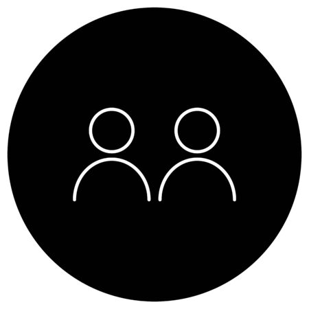 User icon vector illustration on black backgroundの写真素材