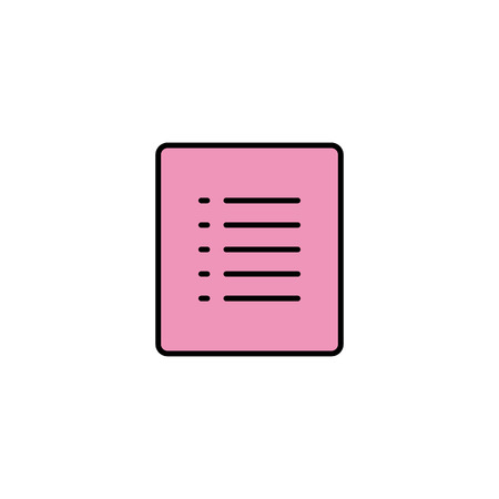 Document icon isolated. Notes, listのイラスト素材