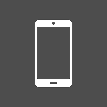 Icon of smartphone on gray background vector illustration.のイラスト素材