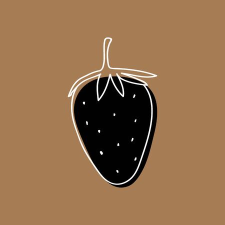 Strawberry icon simpleのイラスト素材