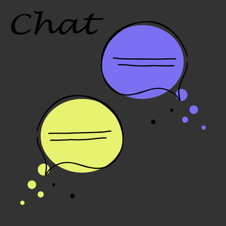 Chat message set iconのイラスト素材
