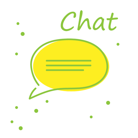 chat icon vector illustration dialog text on white backgroundのイラスト素材